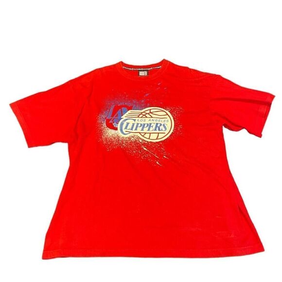 NBA Tops - Ladies 90s NBA Los Angeles Clippers T-shirt logo size 2XL